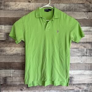 Polo Ralph Lauren Mens Polo Shirt Medium Green Classic Pony Preppy Business